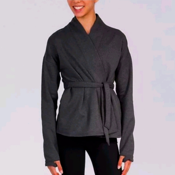 lululemon athletica Other - Ivivva gray, blue belted jacket girl